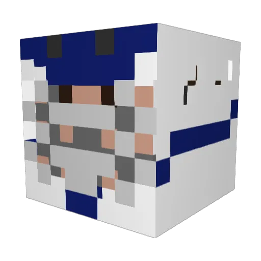 thinkyyy_ Minecraft avatar head, 3D render