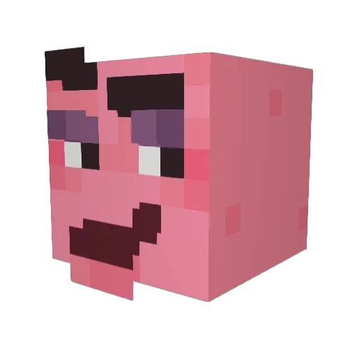 thinwey Minecraft avatar head, 3D render