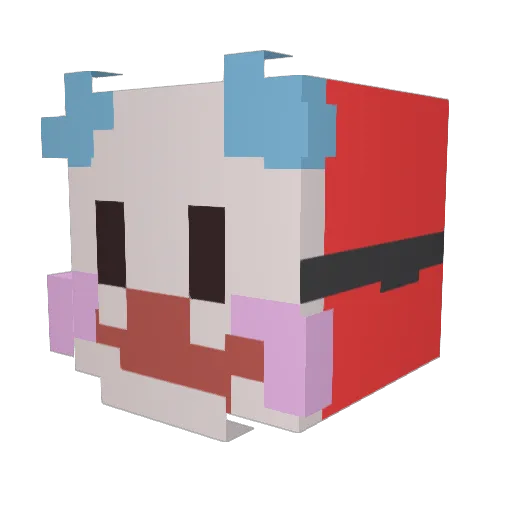 thiqk Minecraft avatar head, 3D render