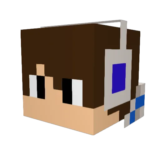 thirderf Minecraft avatar head, 3D render