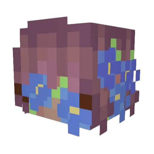 thirium Minecraft avatar head, 3D render
