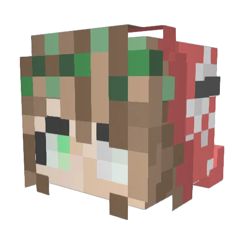 thirteencounts Minecraft avatar head, 3D render