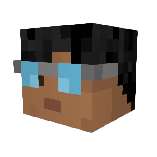 thirthgrade Minecraft avatar head, 3D render