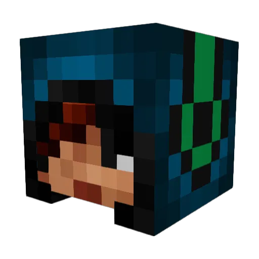 this118 Minecraft avatar head, 3D render