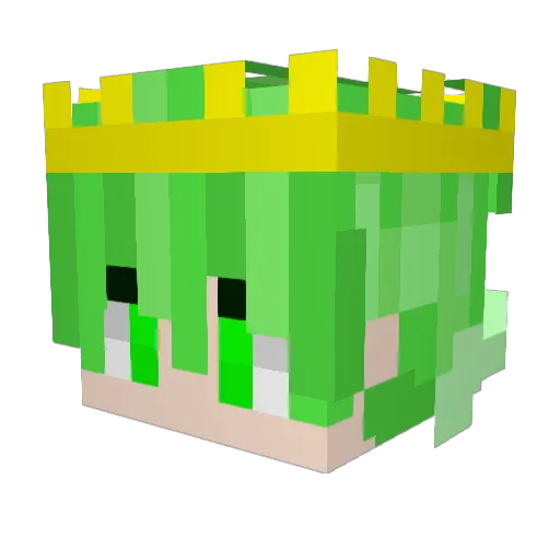 thisMadcha Minecraft avatar head, 3D render