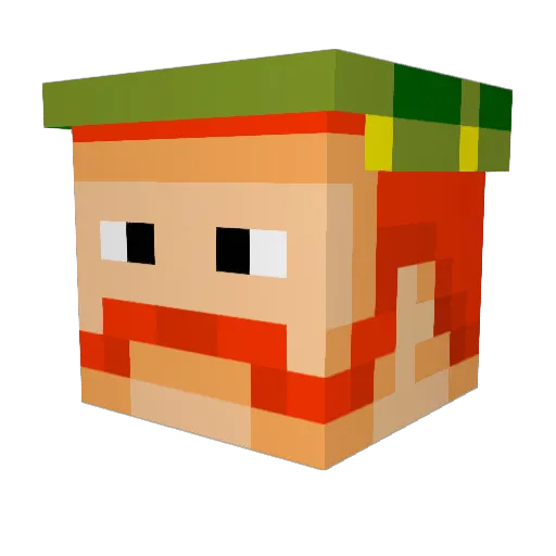 thisandthis Minecraft avatar head, 3D render
