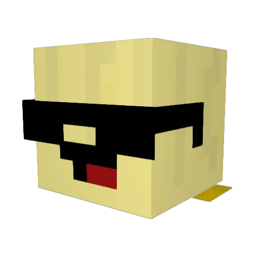 thisee Minecraft avatar head, 3D render