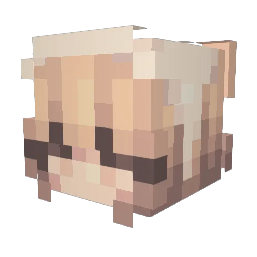 thisisdoe Minecraft avatar head, 3D render