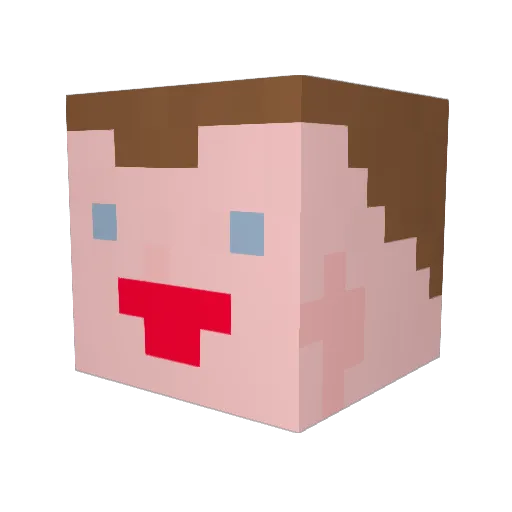 thisisgil Minecraft avatar head, 3D render