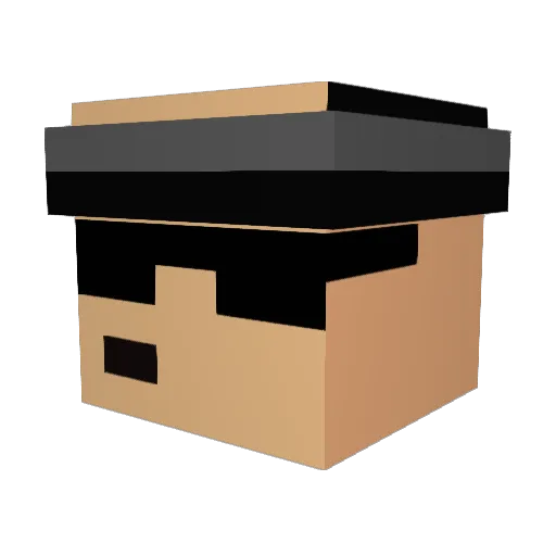 thisisxman Minecraft avatar head, 3D render