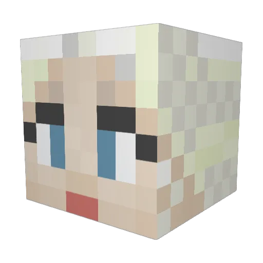 thiskid8cake Minecraft avatar head, 3D render
