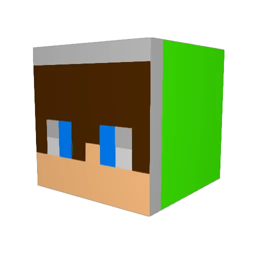thismynam Minecraft avatar head, 3D render