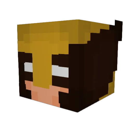thissingularman Minecraft avatar head, 3D render