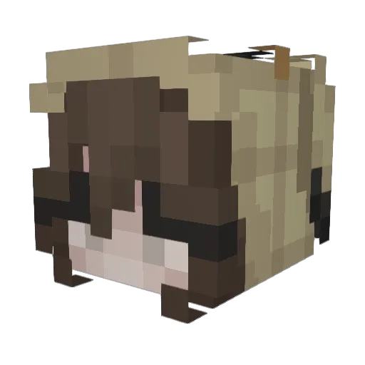 thiswas8k Minecraft avatar head, 3D render