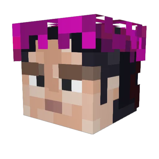 thiumm Minecraft avatar head, 3D render
