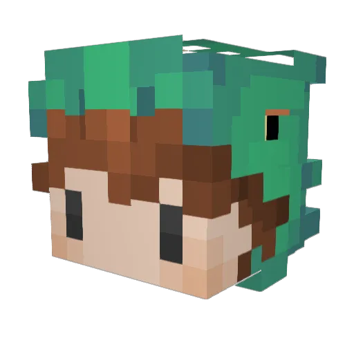 tho125 Minecraft avatar head, 3D render