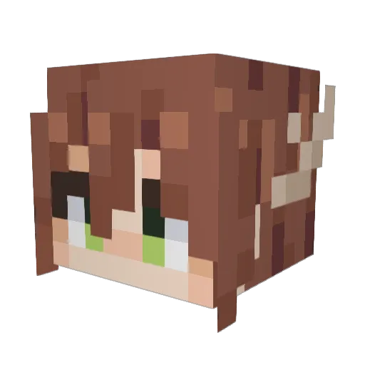 thocc Minecraft avatar head, 3D render