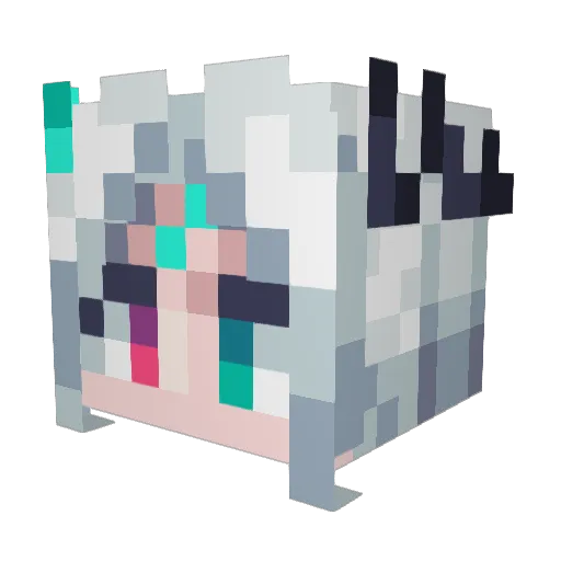 thololer Minecraft avatar head, 3D render