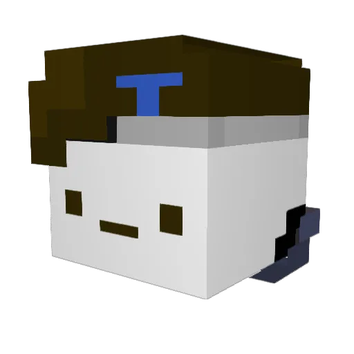 thomafff Minecraft avatar head, 3D render