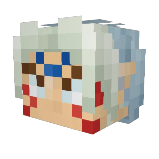 thomas1up Minecraft avatar head, 3D render
