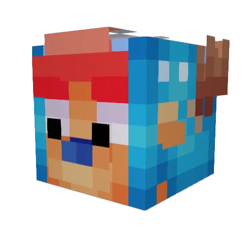 thomas7906 Minecraft avatar head, 3D render
