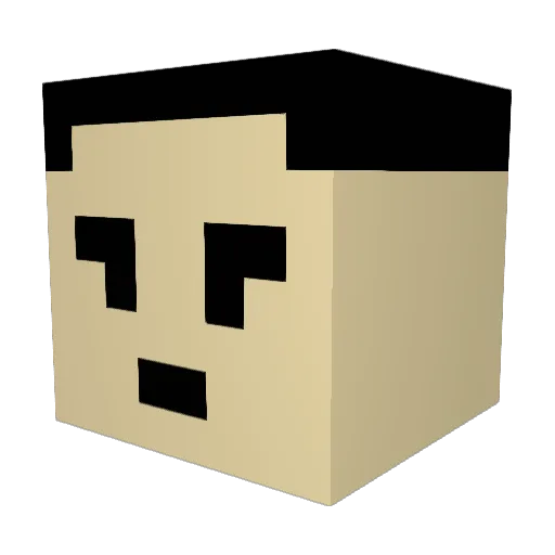 thomasOO Minecraft avatar head, 3D render