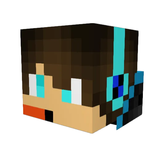 thomasgoemans Minecraft avatar head, 3D render