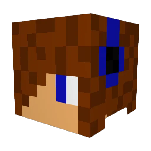 thomasisbaas Minecraft avatar head, 3D render