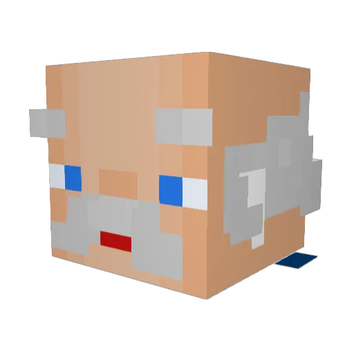thomask123 Minecraft avatar head, 3D render