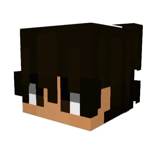 thomasleclown Minecraft avatar head, 3D render