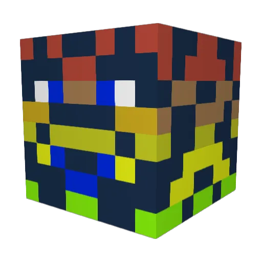 thomaspettis Minecraft avatar head, 3D render