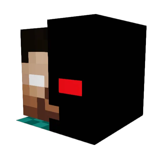 thomasstout Minecraft avatar head, 3D render