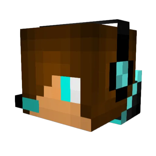 thomasttb Minecraft avatar head, 3D render