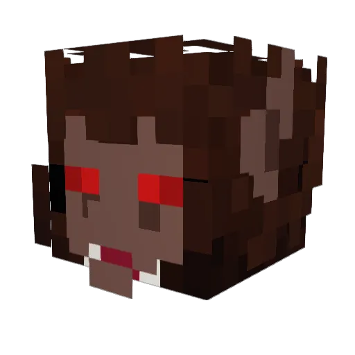 thomasword Minecraft avatar head, 3D render