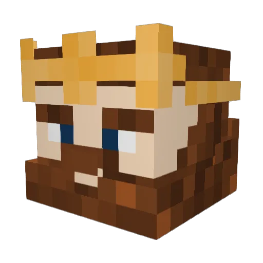 thomitsco Minecraft avatar head, 3D render