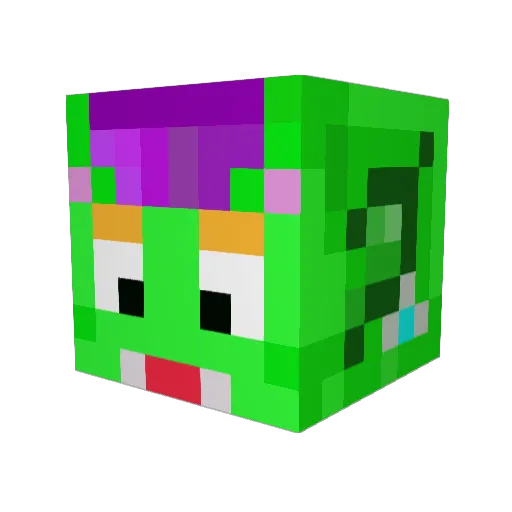 thoracine Minecraft avatar head, 3D render