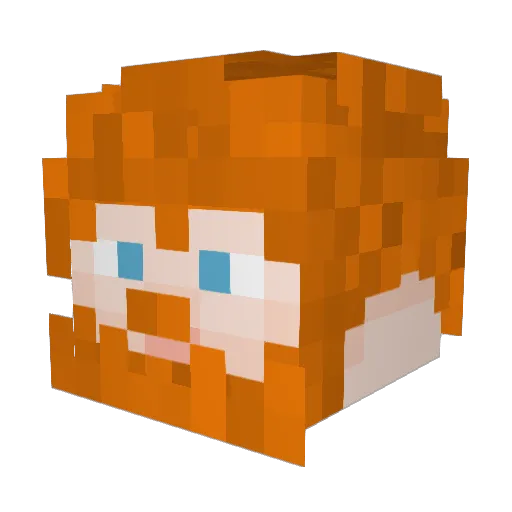 thornlike Minecraft avatar head, 3D render