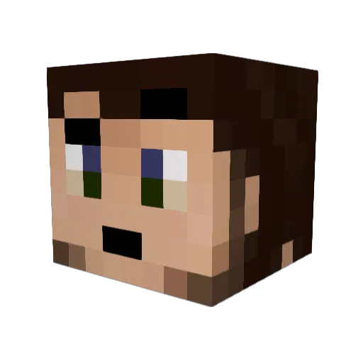 thorp001 Minecraft avatar head, 3D render