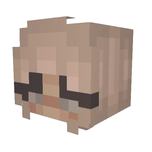 thottea Minecraft avatar head, 3D render