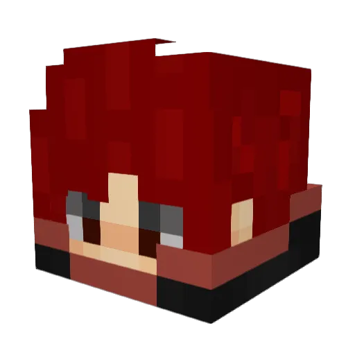 thousand_winter Minecraft avatar head, 3D render