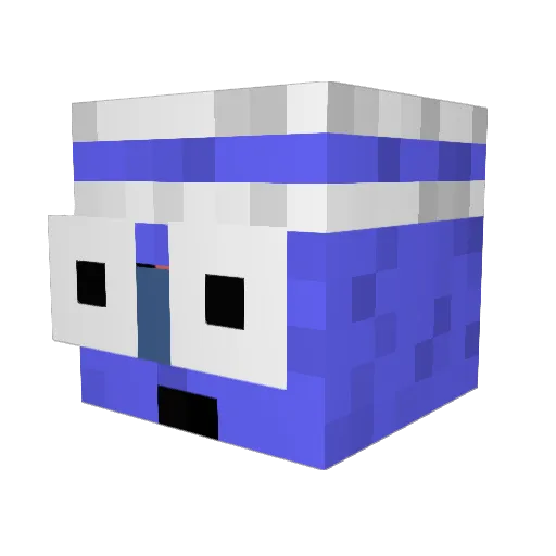 thr00w Minecraft avatar head, 3D render