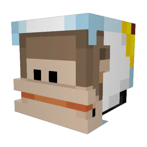 thrashaa Minecraft avatar head, 3D render