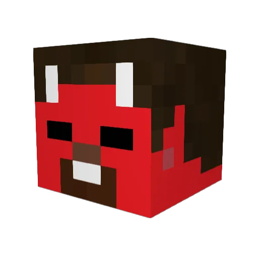 thrashish Minecraft avatar head, 3D render