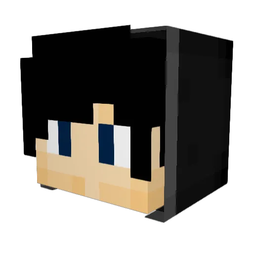 threatzy Minecraft avatar head, 3D render