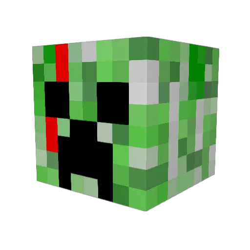 threeli3 Minecraft avatar head, 3D render