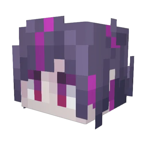threenazu Minecraft avatar head, 3D render