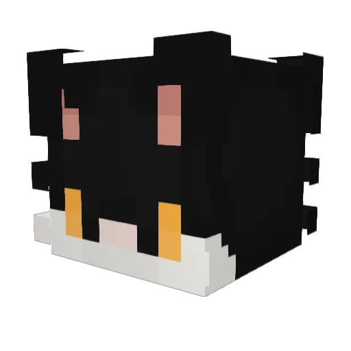 threestone_A Minecraft avatar head, 3D render