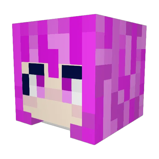 thriftynerd Minecraft avatar head, 3D render