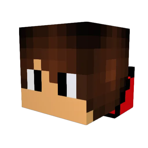 thrillhow Minecraft avatar head, 3D render