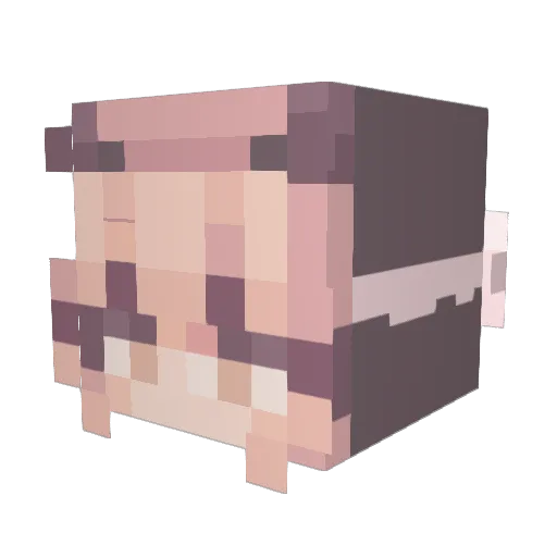 thrillia Minecraft avatar head, 3D render